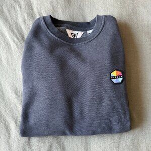 VISSLA Mens Solid Sets Eco Crew Neck Sweater Size Medium Dark Gray